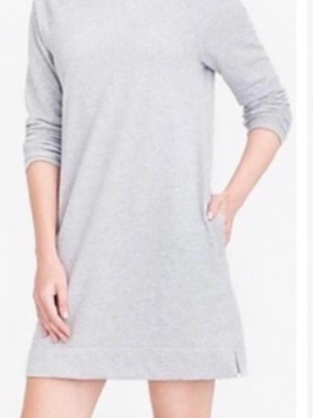 J.Crew Factory Funnelneck Dress Cotton Blend Cowl Neck Soft Knit Cozy Sporty S